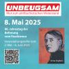 Das Bild zeigt Anna Seghers und verweist auf die Veranstaltungsreihe unbeugsam in Mainz